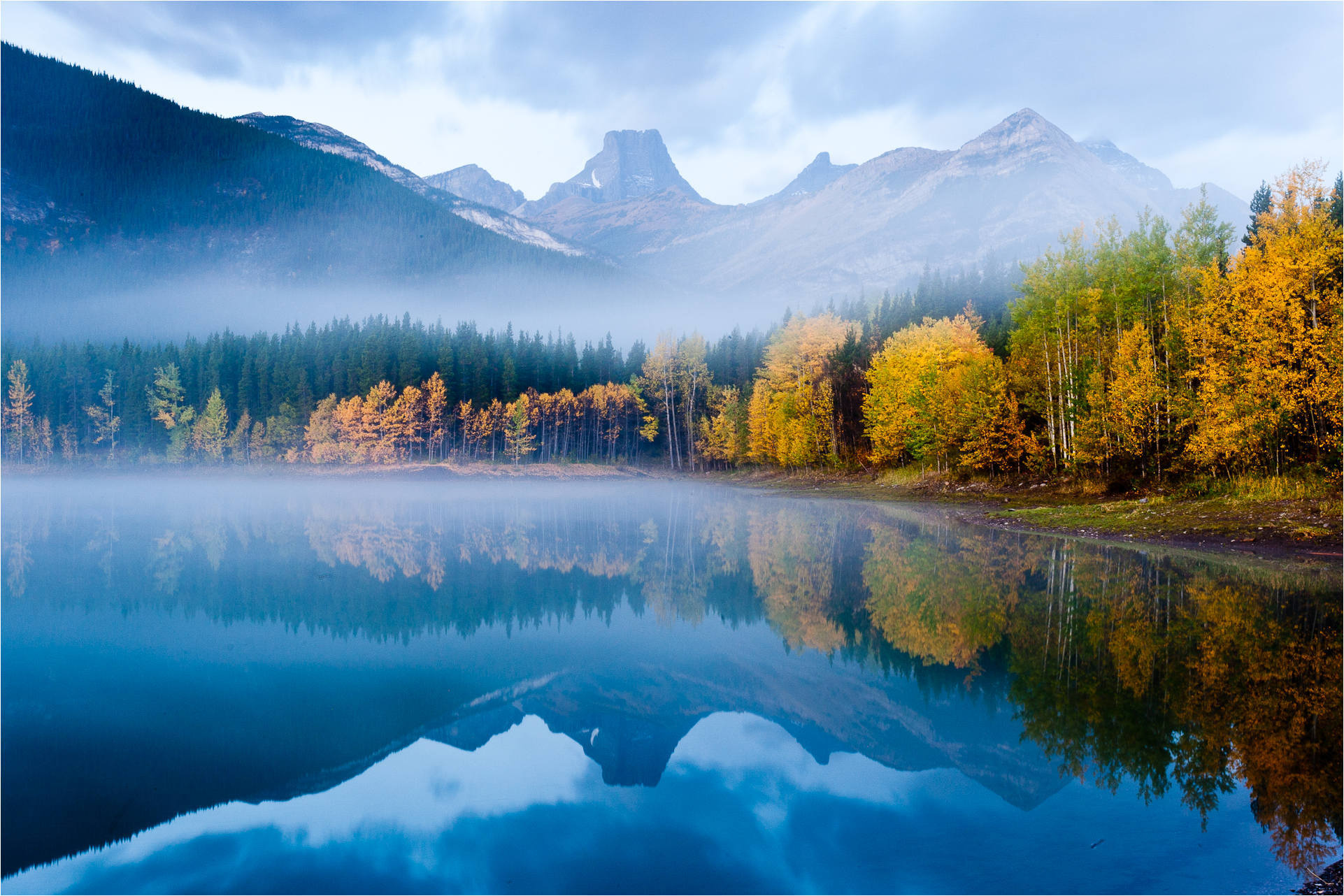 mountain, Lake, Autumn, Forest, Top, Quiet, Reflection, Nature Wallpaper