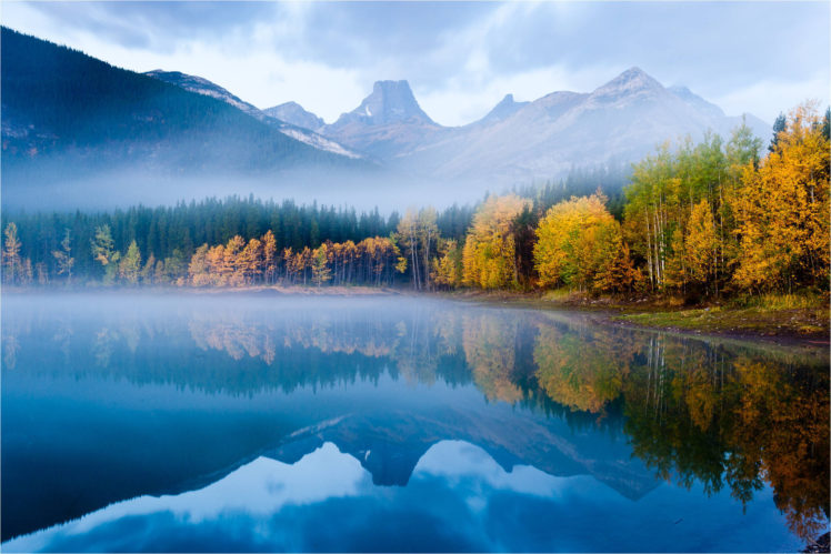 mountain, Lake, Autumn, Forest, Top, Quiet, Reflection, Nature HD Wallpaper Desktop Background