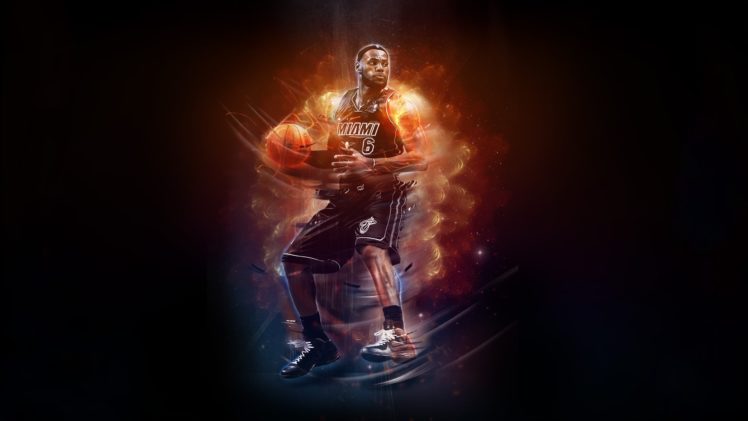 lebron, James, Nba, Basketball, Miami, Heat HD Wallpaper Desktop Background