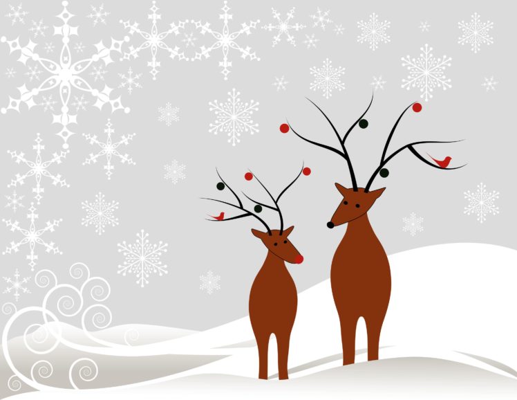 deer, Christmas HD Wallpaper Desktop Background
