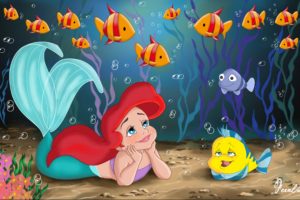 the, Little, Mermaid, Fishes