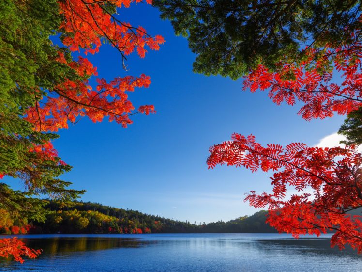 autumn, Fall, Lake HD Wallpaper Desktop Background