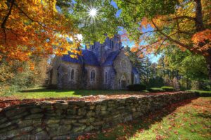 bethlehem, New, Hampshire, Autumn, Trees, Landscape, Church