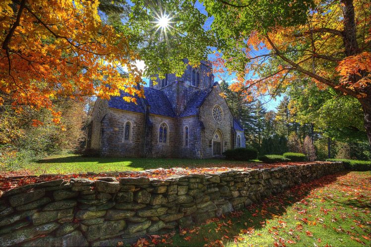 bethlehem, New, Hampshire, Autumn, Trees, Landscape, Church HD Wallpaper Desktop Background