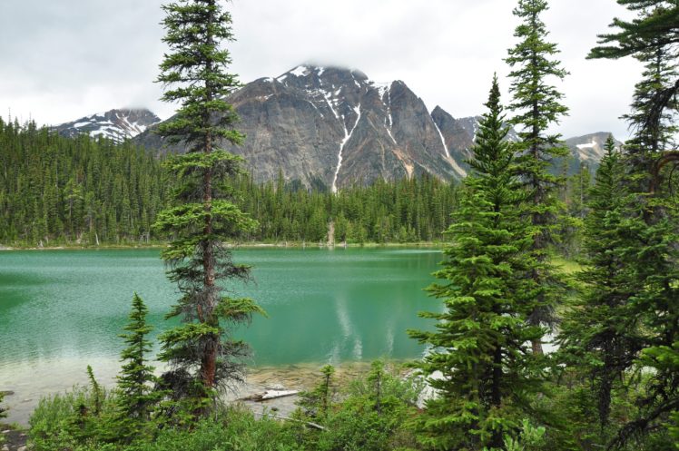 lake, Edith, Cavell, Jasper, National, Park, Mountain, Lake, Landscape HD Wallpaper Desktop Background