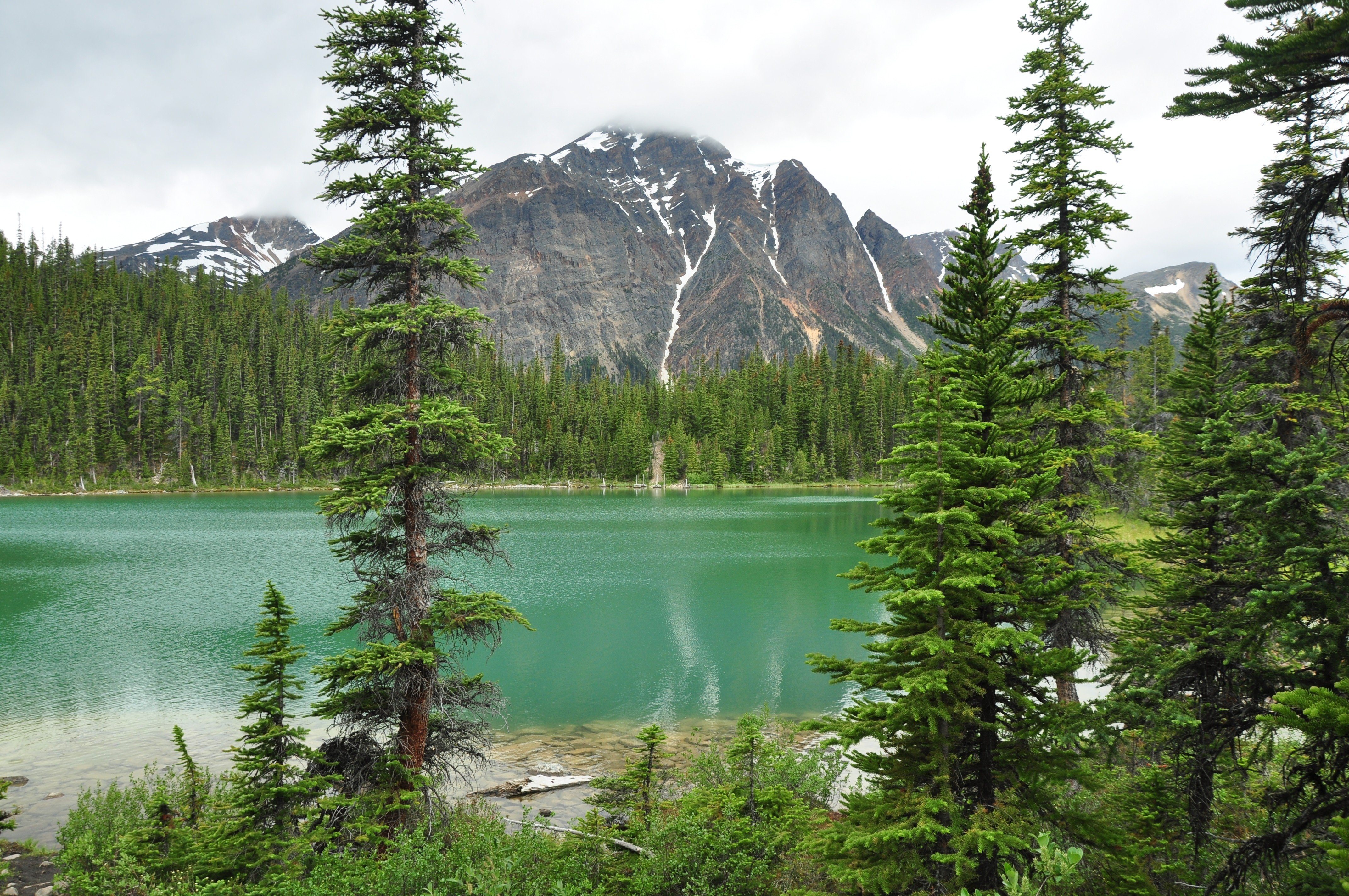 lake, Edith, Cavell, Jasper, National, Park, Mountain, Lake, Landscape Wallpaper