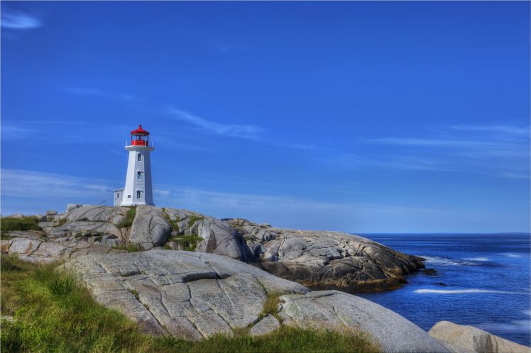 sea, Rocks, Lighthouse, Landscape HD Wallpaper Desktop Background