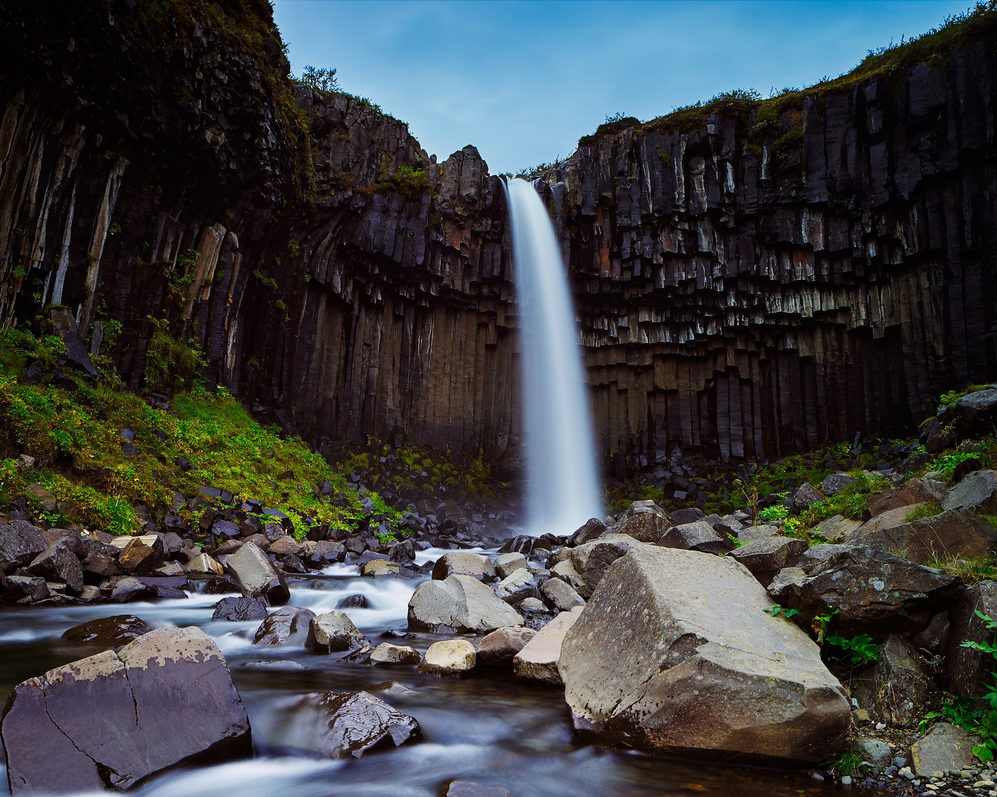 Svartifoss Black Waterfall Iceland River Wallpapers Hd Desktop