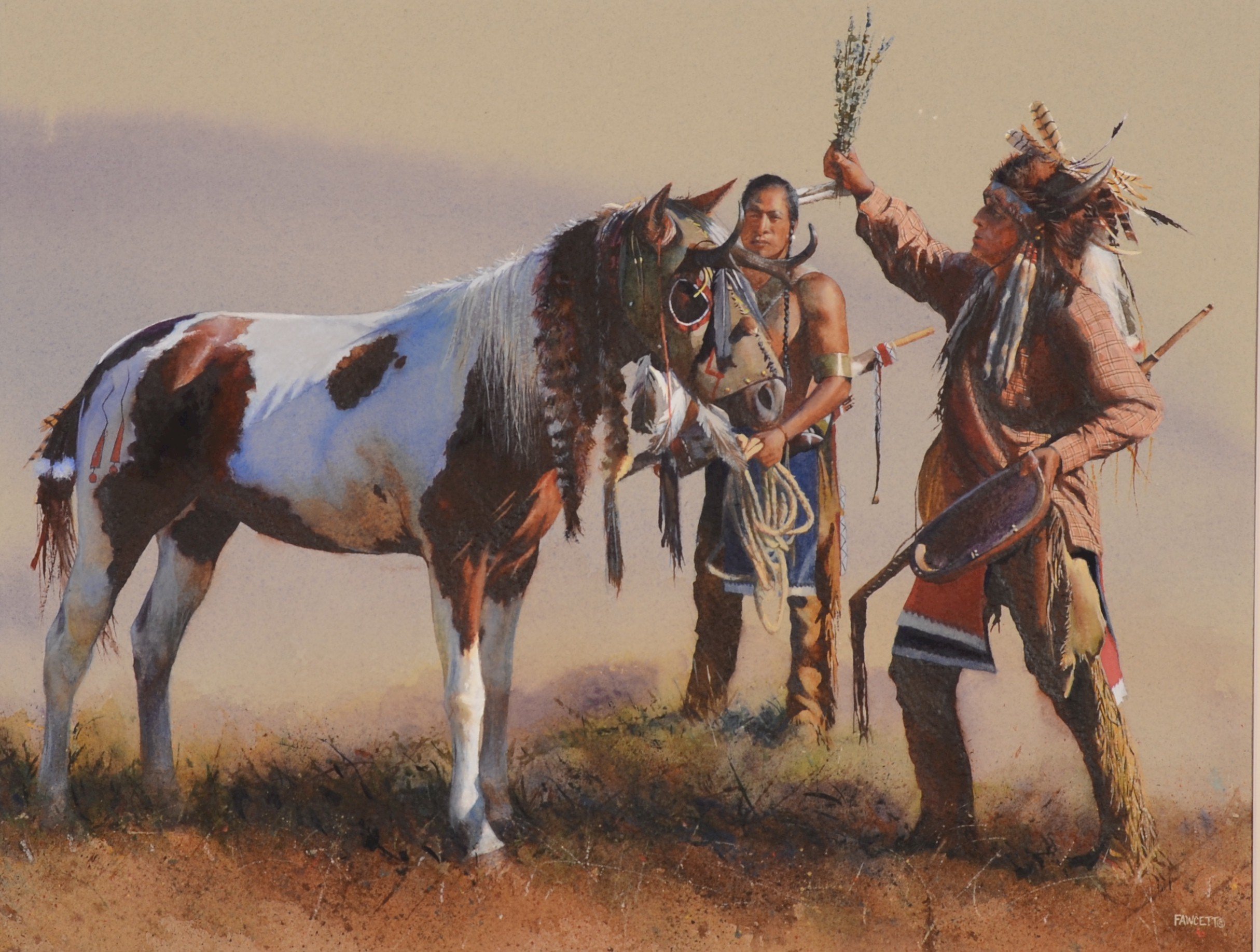 horses, Pictorial, Art, John, Fawcett, Indians, Animals, Horse, Western, Native, Indian Wallpaper
