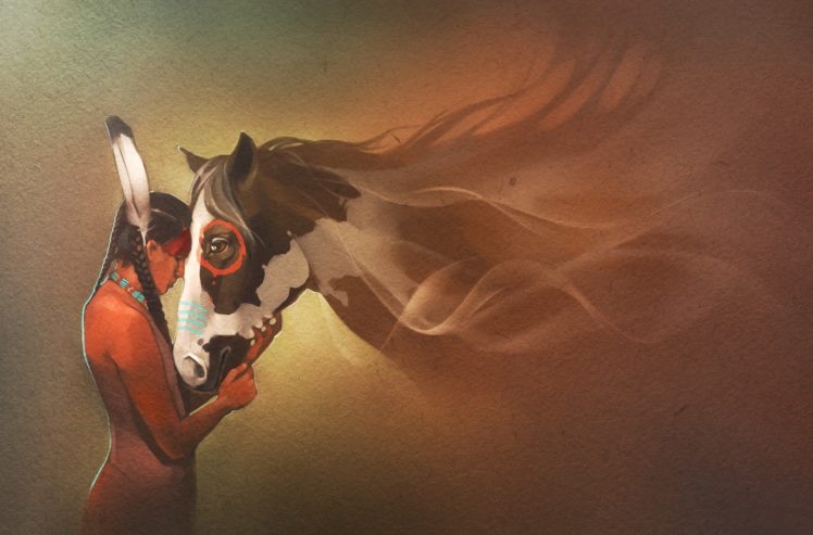 horses, Indian, Animals, Mood, Western, Nativew, Horse HD Wallpaper Desktop Background