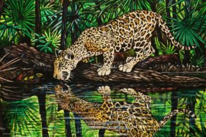 jaguar, Painting, Art, Animals