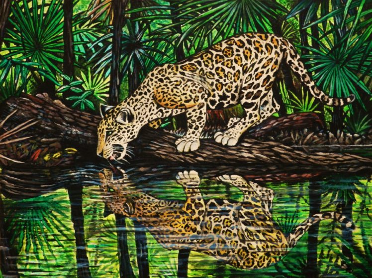 jaguar, Painting, Art, Animals HD Wallpaper Desktop Background