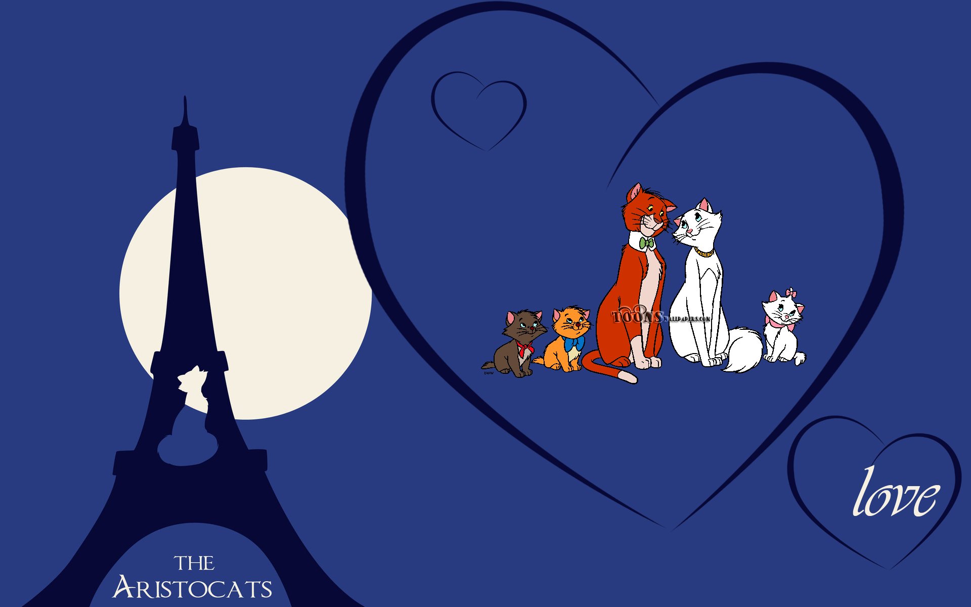 the, Aristocats, Animation, Cartoon, Cat, Cats, Family, Disney, Kitten Wallpaper