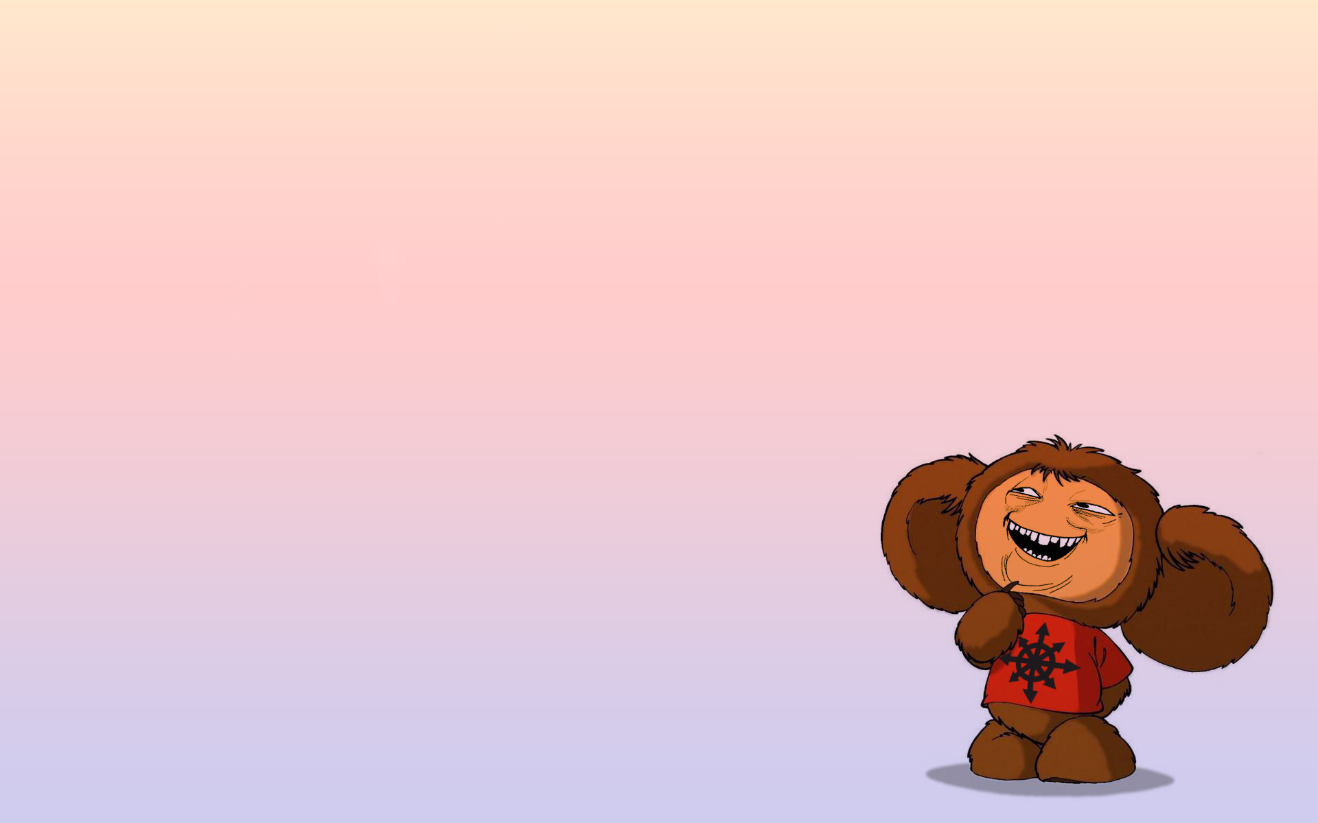 minimalism, Trollfeys, Cheburashka, Trollface, Peck Wallpaper