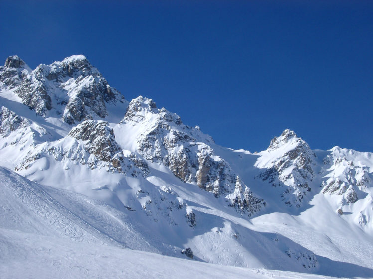 mountains, Snow, Sky HD Wallpaper Desktop Background