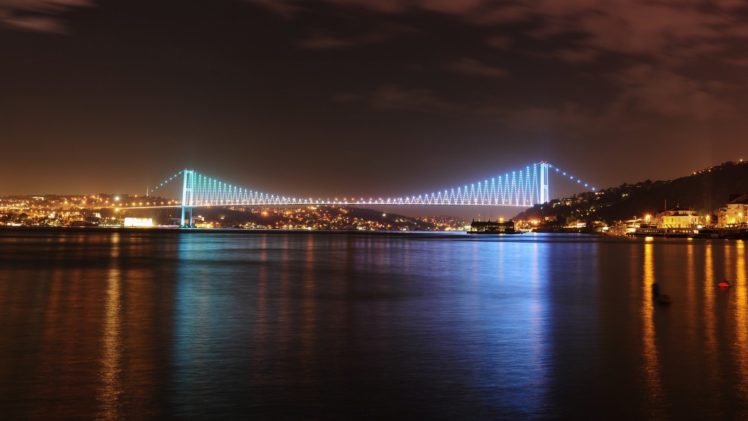 istanbul, Turkey, Blue, Mosque, Night, Fountain, Night, Light HD Wallpaper Desktop Background