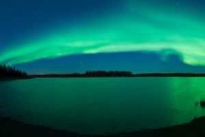 aurora, Borealis, Blue, Green, Lake