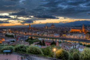 evening, Sunset, Panorama, Italy, Tuscany, Florence, Buildings, Hdr