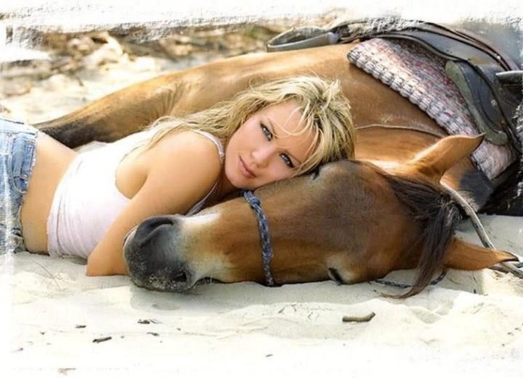 beautiful, Girl, With, Horse HD Wallpaper Desktop Background