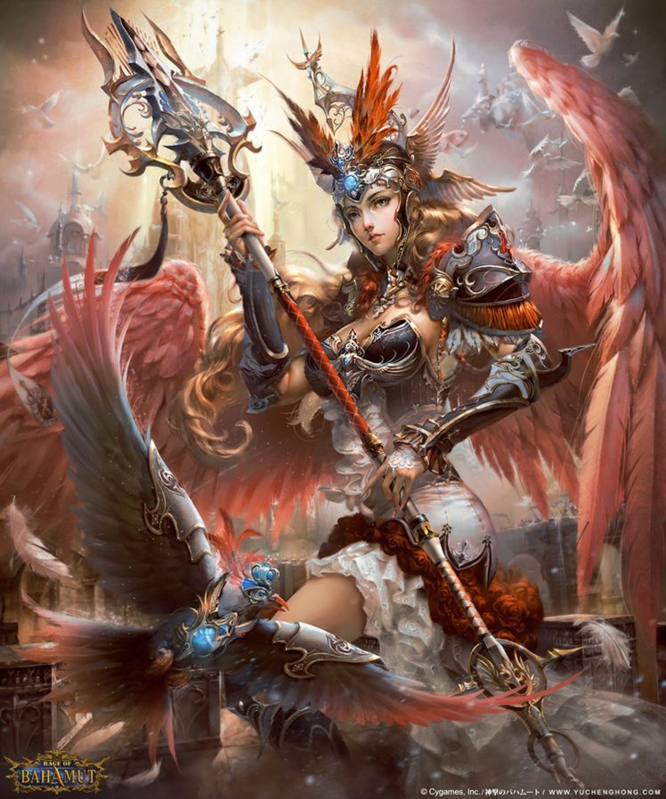 red, Wings, Warrior, Angel, Bird, Animal, Game HD Wallpaper Desktop Background