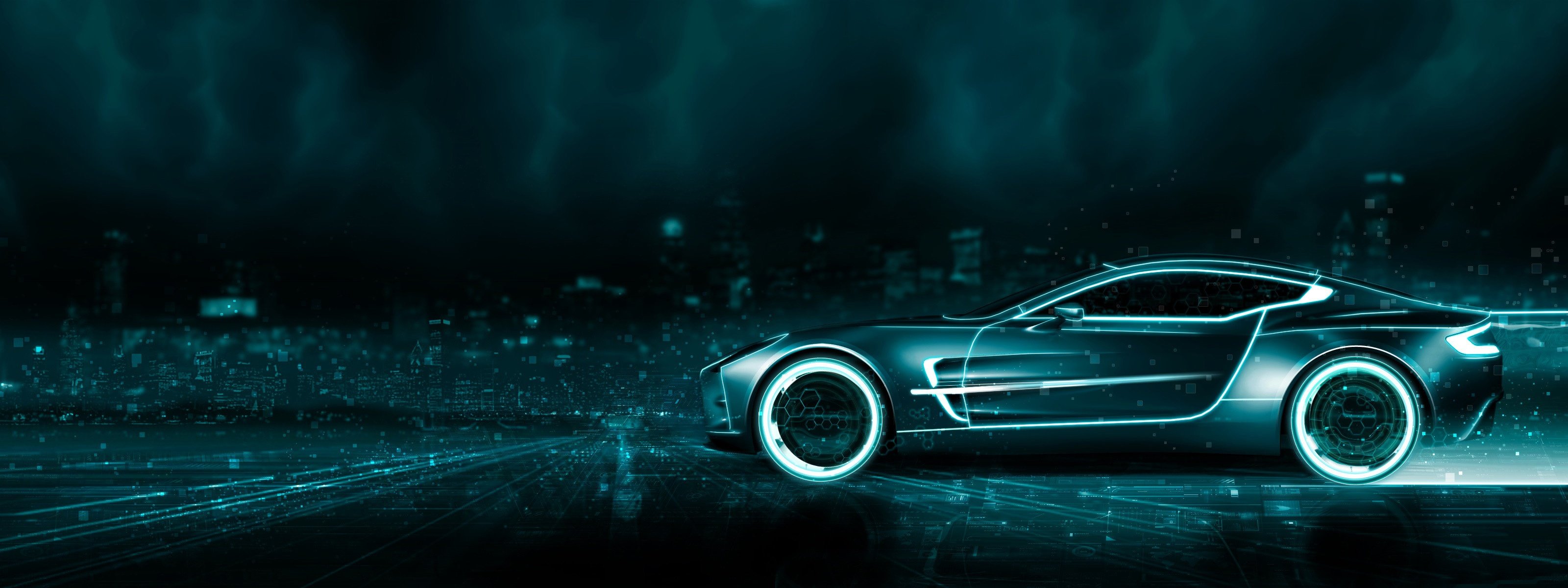 tron, Aston, Martin 3200x1200 Wallpaper