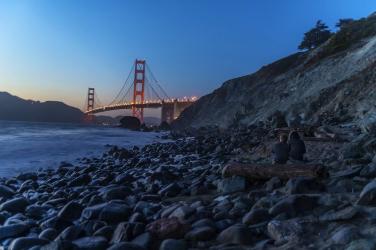 architecture, Bridge, Cities, City, Francisco, Gate, Golden, Night, San, Skyline, California, Usa, Bay, Sea, Bridges HD Wallpaper Desktop Background