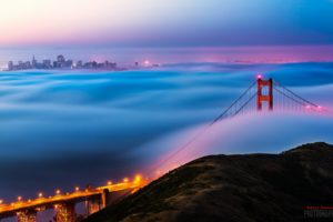architecture, Bridge, Cities, City, Francisco, Gate, Golden, Night, San, Skyline, California, Usa, Bay, Sea, Bridges