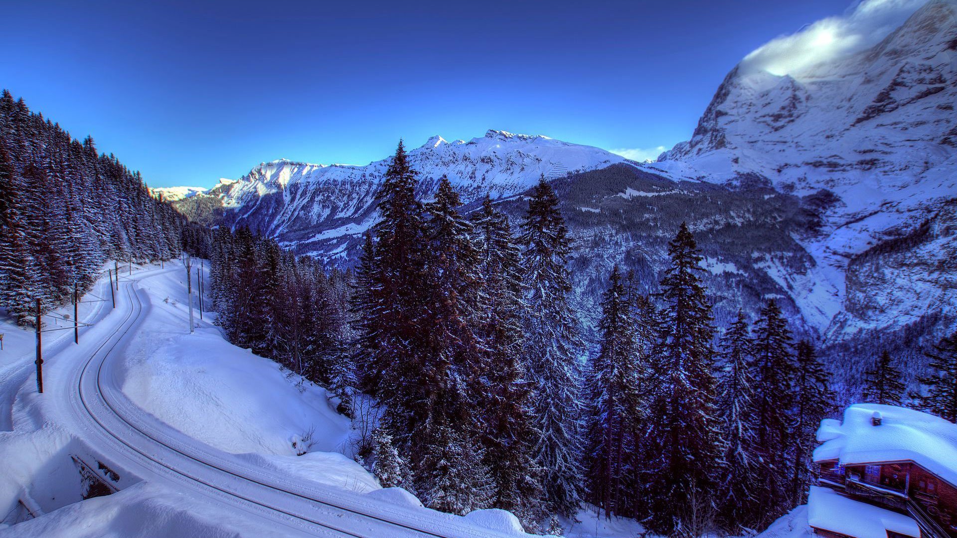 mountains, Nature, Wild, Sky, Blue, Snow, High Wallpaper