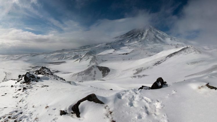 Mountains Nature Wild Sky Blue Snow High Wallpapers Hd Desktop