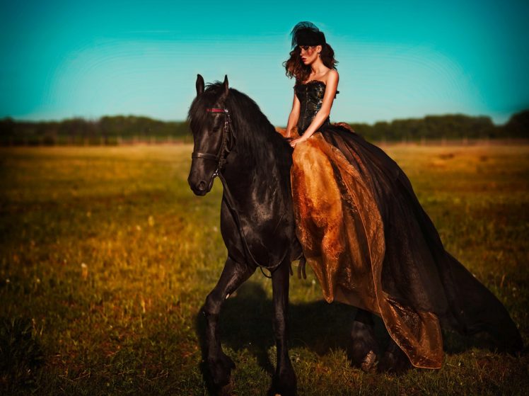 model, Horse, Lady, Beauty HD Wallpaper Desktop Background
