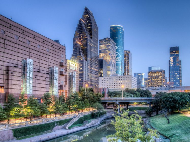 houston, Architecture, Bridges, Cities, City, Texas, Night, Towers