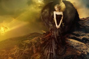 angel, Wings, Model, Black, Fantasy