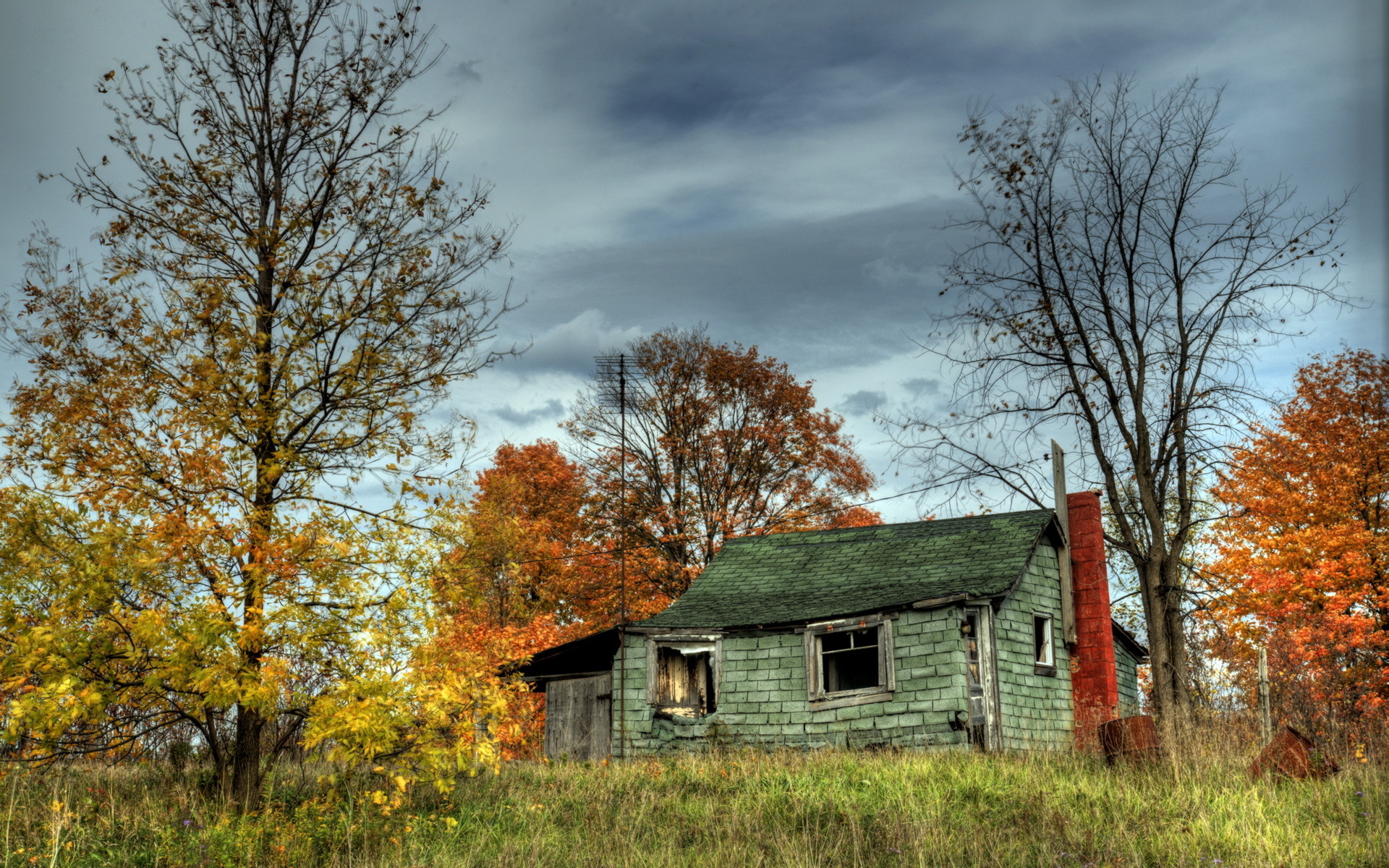 house, Trees, Autumn, Building, Hdr, Autumn, Trees Wallpaper