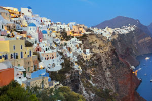 santorini, Greece, Landscapes, Buildings, Architecture, Cliff, Mountains, Boats, Ship, Ocean, Houses