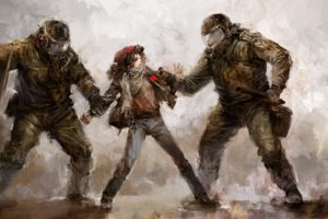 riot, Drawing, Anarchy, Police