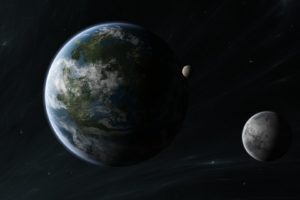 system, Planet, Moons, Stars