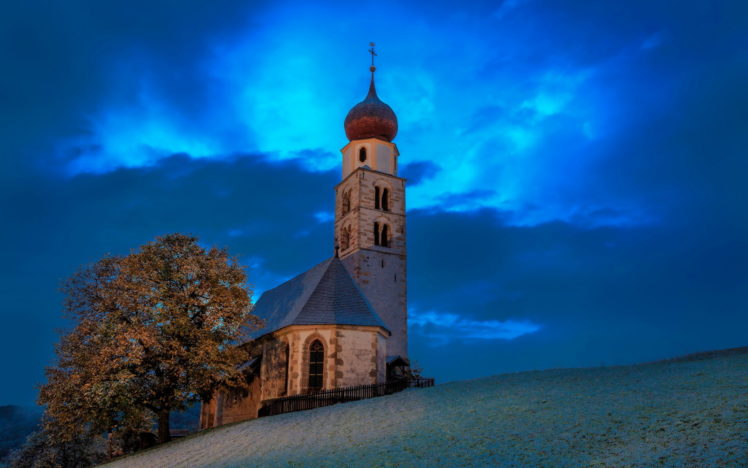 italy, Trentino alto, Adige, Siusi, Buildings, Church, Cathedral, Sky HD Wallpaper Desktop Background