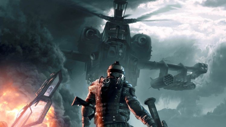 warface, Warrior, Helicopter, Sci fi HD Wallpaper Desktop Background