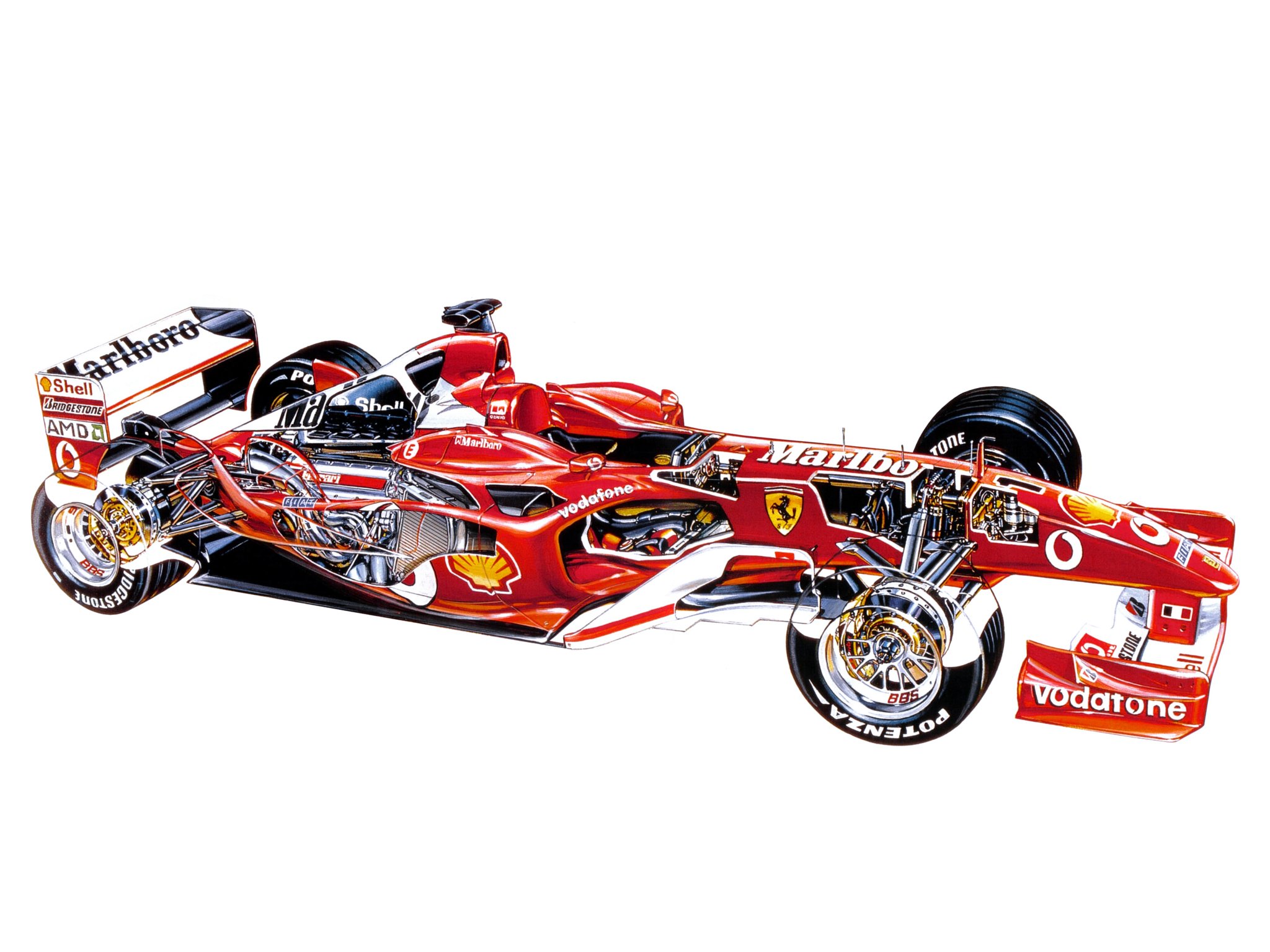 2003, Ferrari, F2003 ga,  654 , F 1, Formula, Race, Racing Wallpaper