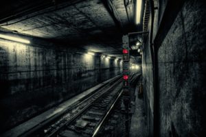 subway, Train, Tunnel, Light, Architecture, Tracks