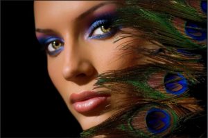 lovely, Delicate, Black, Harmony, Nice, Beautiful, Woman, Tender, Makeup, Elegantly, Amazing, Blue, Pretty, Peacock, Feathers, Sexy, Beauty, Female, Lady, Hot, Cool, Girl, Face, Model, Feathers, Great, Photograp