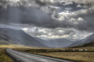 road, Highway, Clouds, Mountains, Landscape