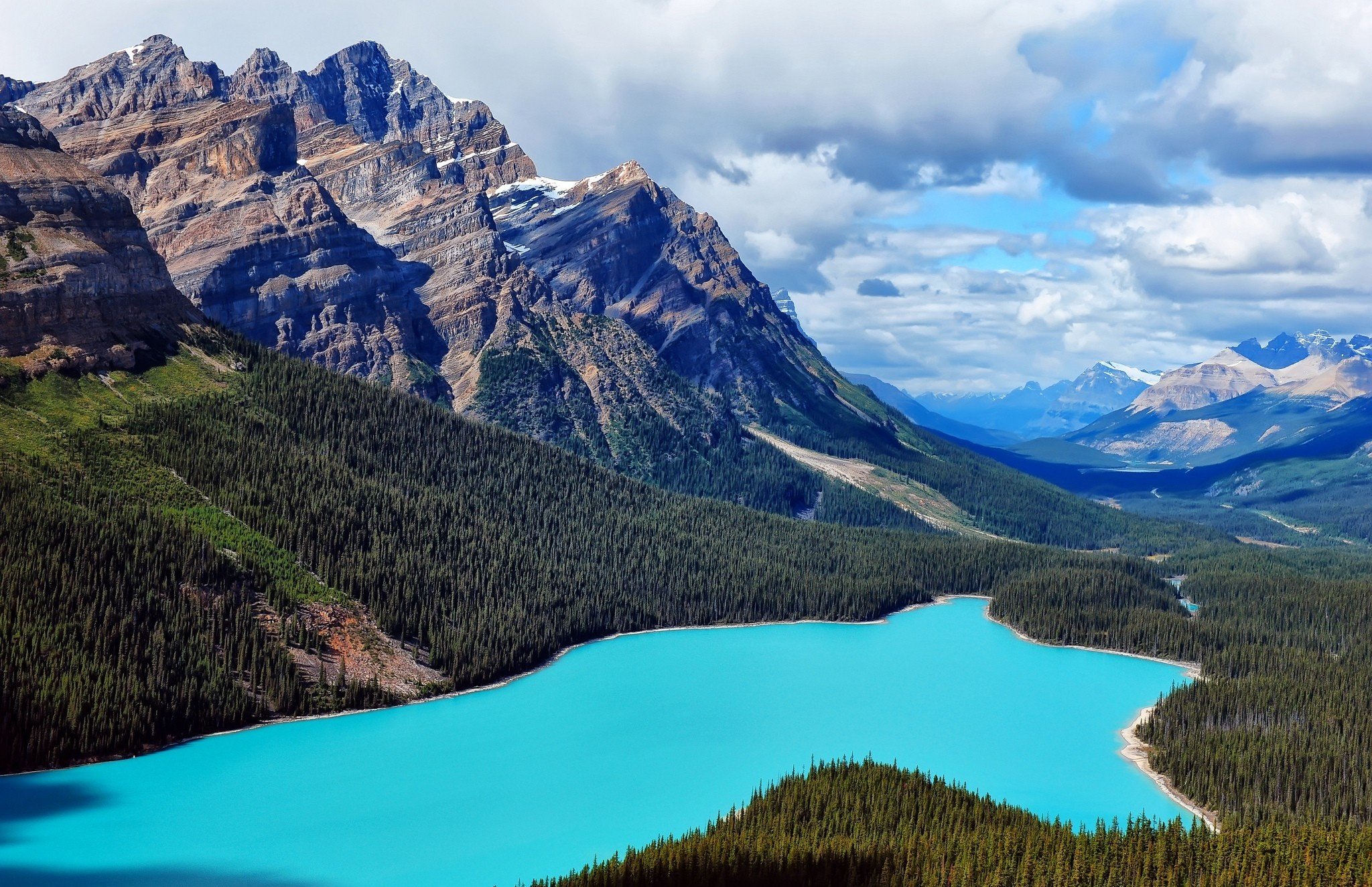 mountain, Lake, Forest Wallpaper
