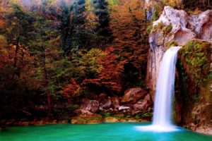 waterfall, Nature, Autumn