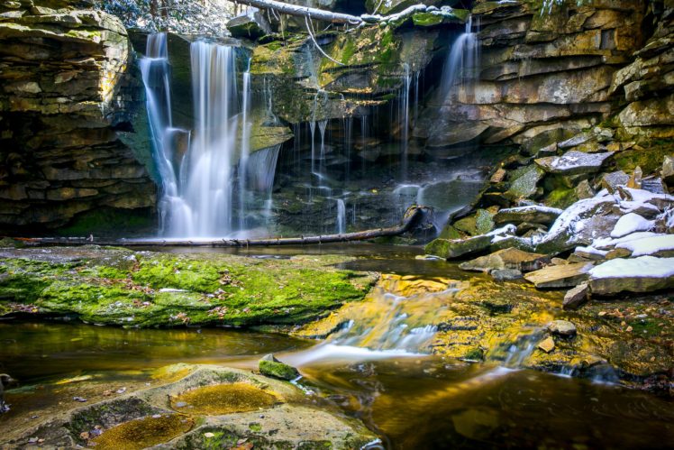waterfall, Rocks, Nature HD Wallpaper Desktop Background