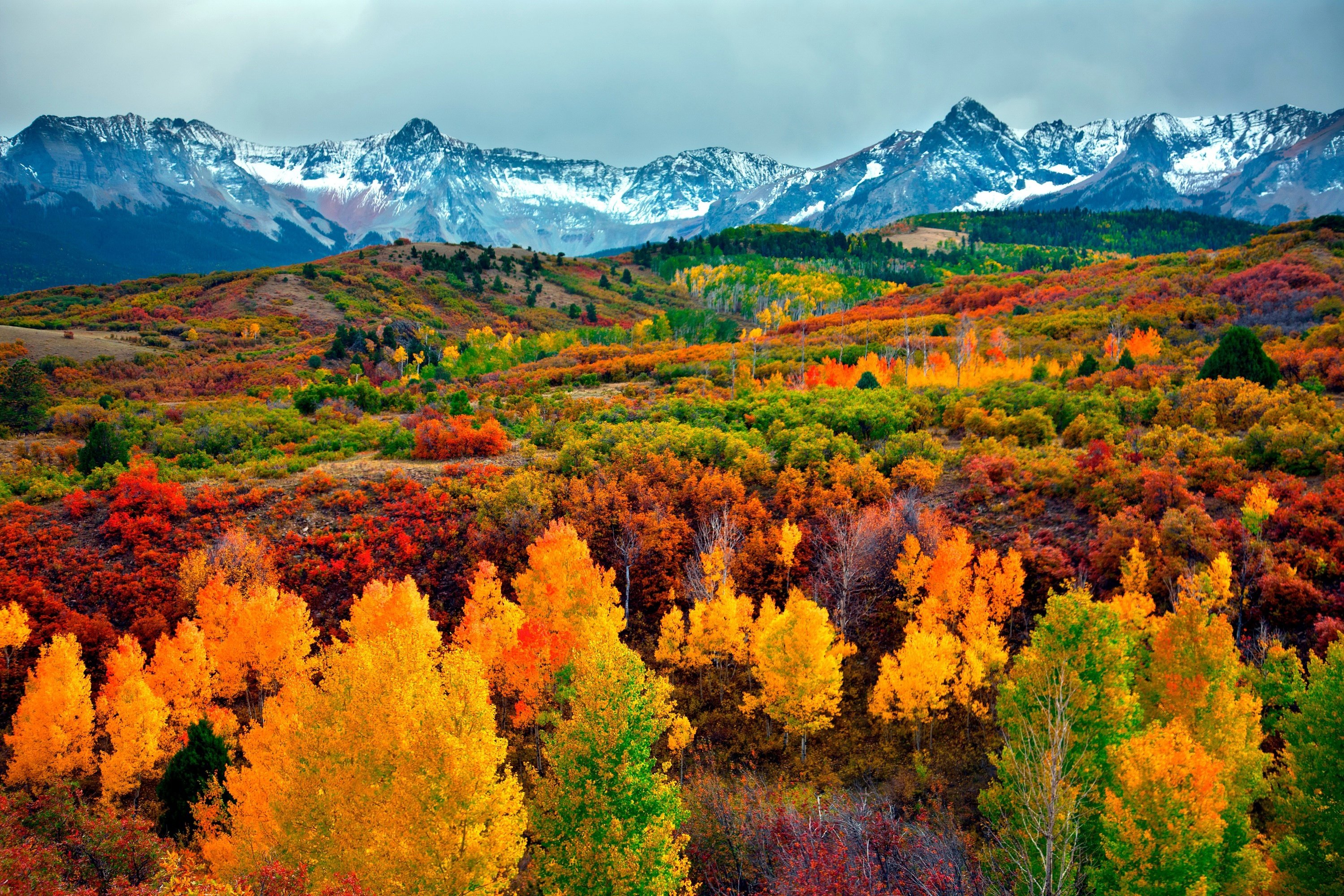 autumn, Landscape, Mountains, Trees, Nature Wallpaper
