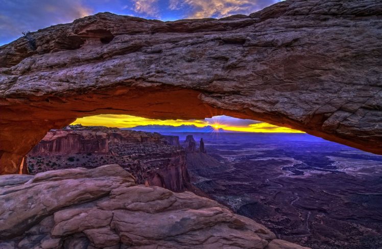 arches, National, Park, Near, Moab, Utah, Desert, Landscape, Mountains, Sunrise, Sunset HD Wallpaper Desktop Background