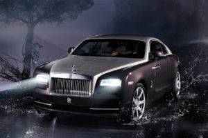 rolls, Royce, Wraith, Splash, Water, Luxury