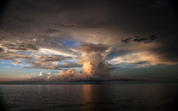 sky, Clouds, Ocean HD Wallpaper Desktop Background