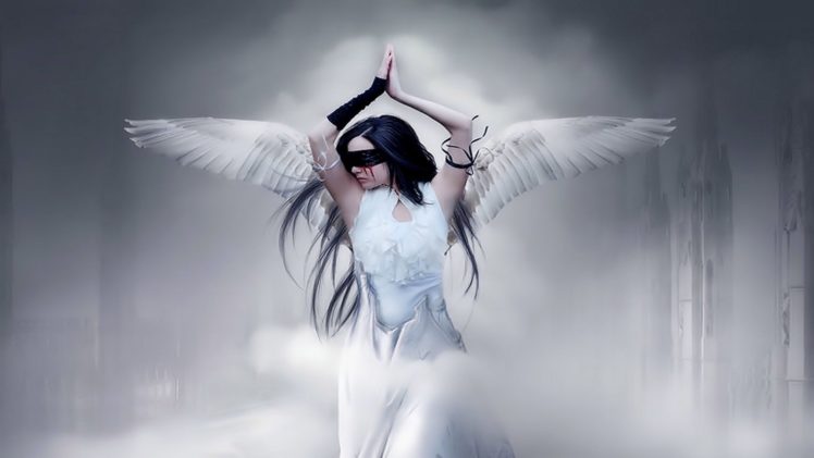 blindfolded, Angel,  , Fantasy, Girl HD Wallpaper Desktop Background